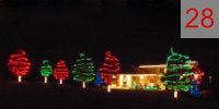 28 Red white green trees Residential Lighting Holiday FX